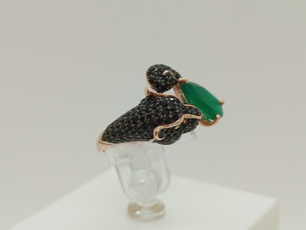 КОЛЬЦО АГАТ (Au 585)