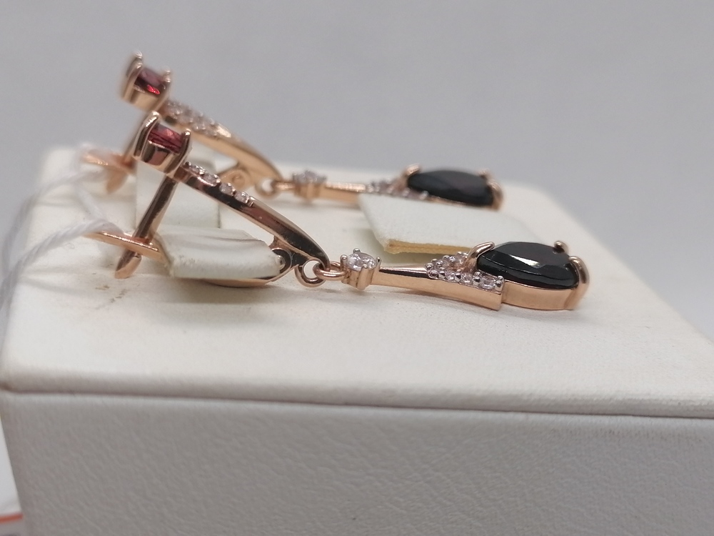 СКМИ585 СЕРЬГИ С КАМНЯМИ (Au 585)