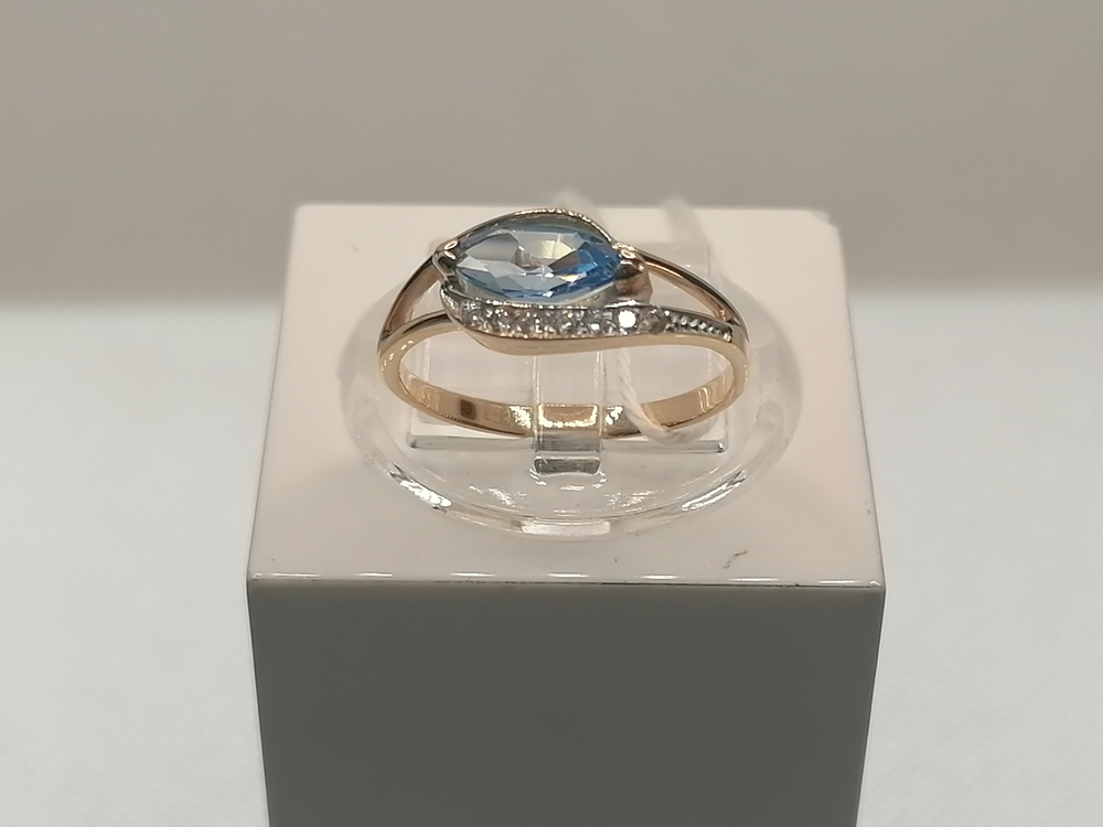 КОЛЬЦО С КАМНЯМИ (Au 585)