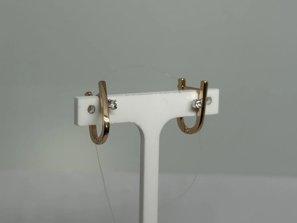 СЕРЬГИ С КАМНЕМ (Au 585)