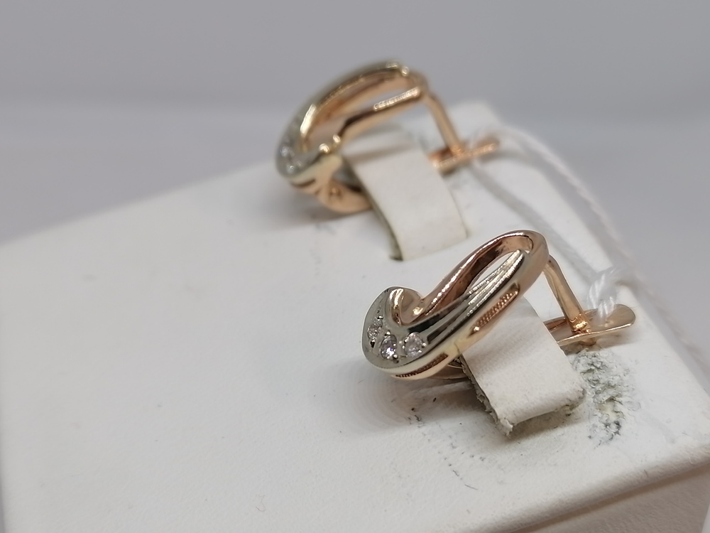 СКМИ585 СЕРЬГИ С КАМНЯМИ (Au 585)