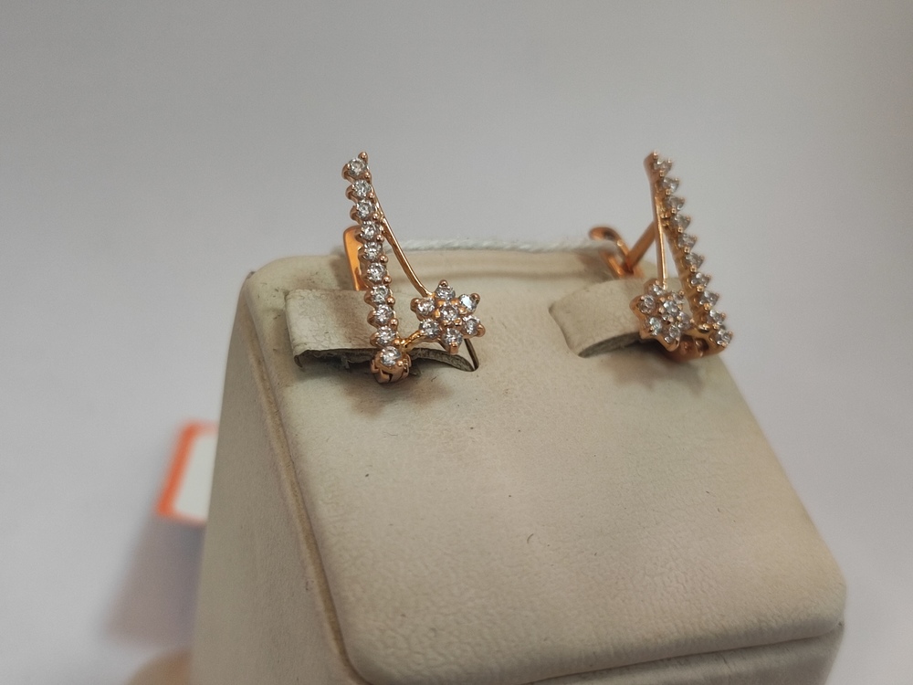 СКМИ585 СЕРЬГИ С КАМНЯМИ (Au 585)