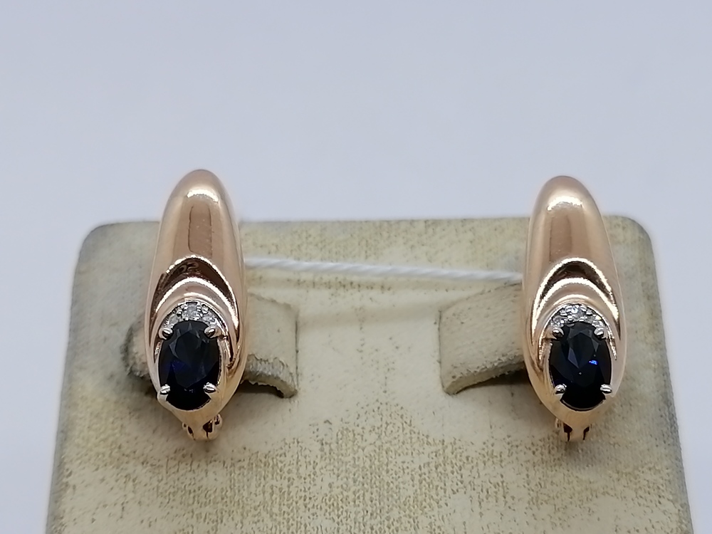 СКМИ585 СЕРЬГИ С КАМНЯМИ (Au 585)