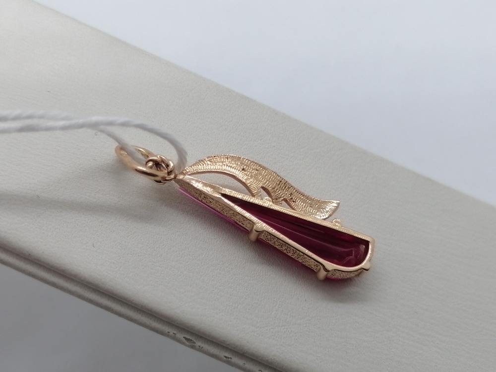 ПОДКМ585 ПОДВЕСКА С КАМНЕМ (Au 585)