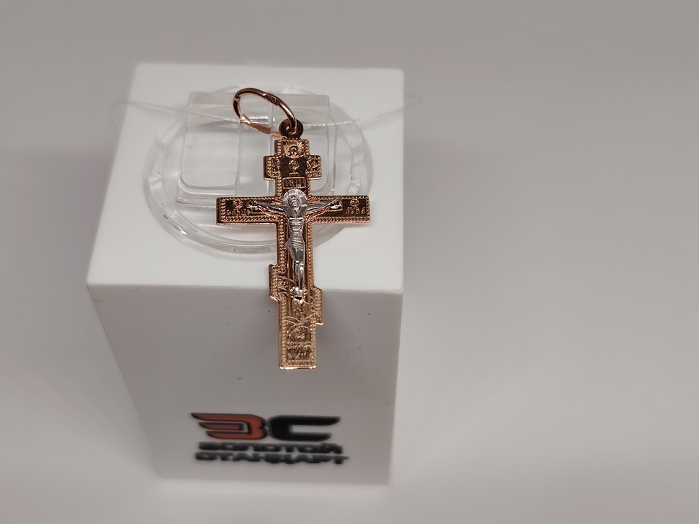 ПОДВЕСКА КРЕСТ без камня (Au 585)