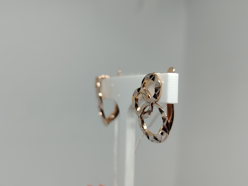 СБКМ585 СЕРЬГИ БЕЗ КАМНЯ (Au 585)