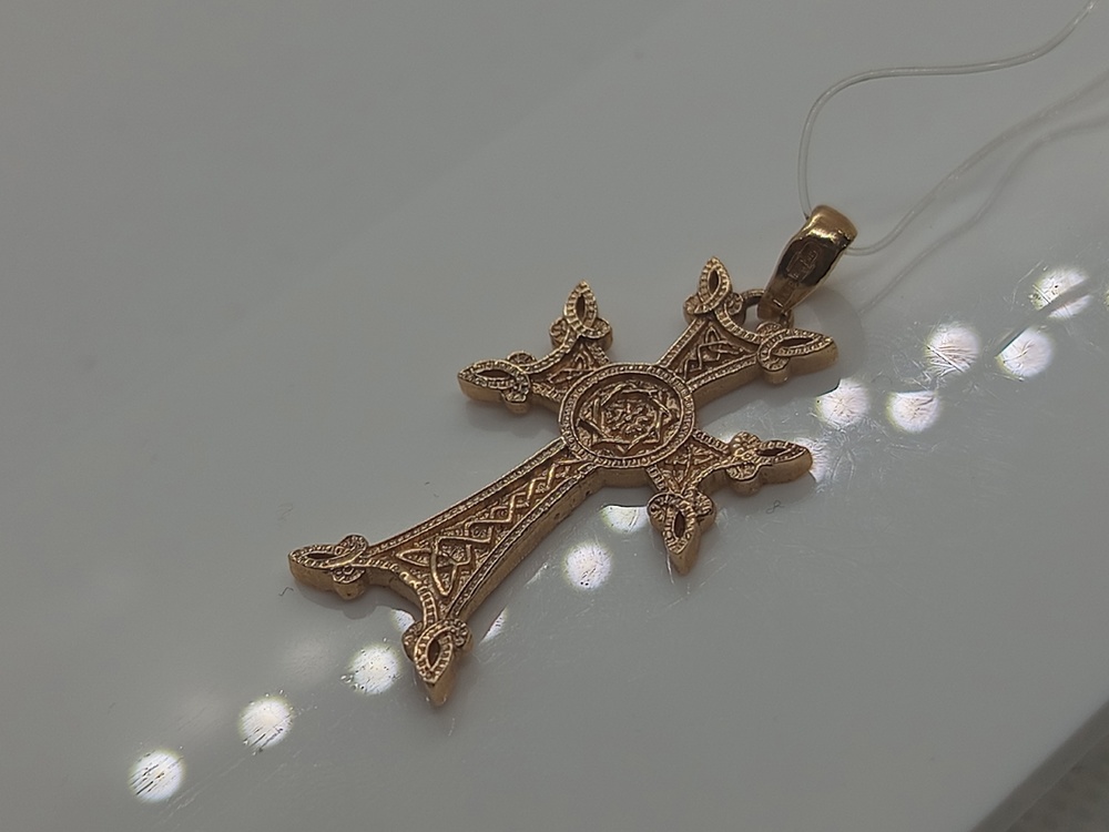 ПОДВЕСКА КРЕСТ без камня (Au 585)