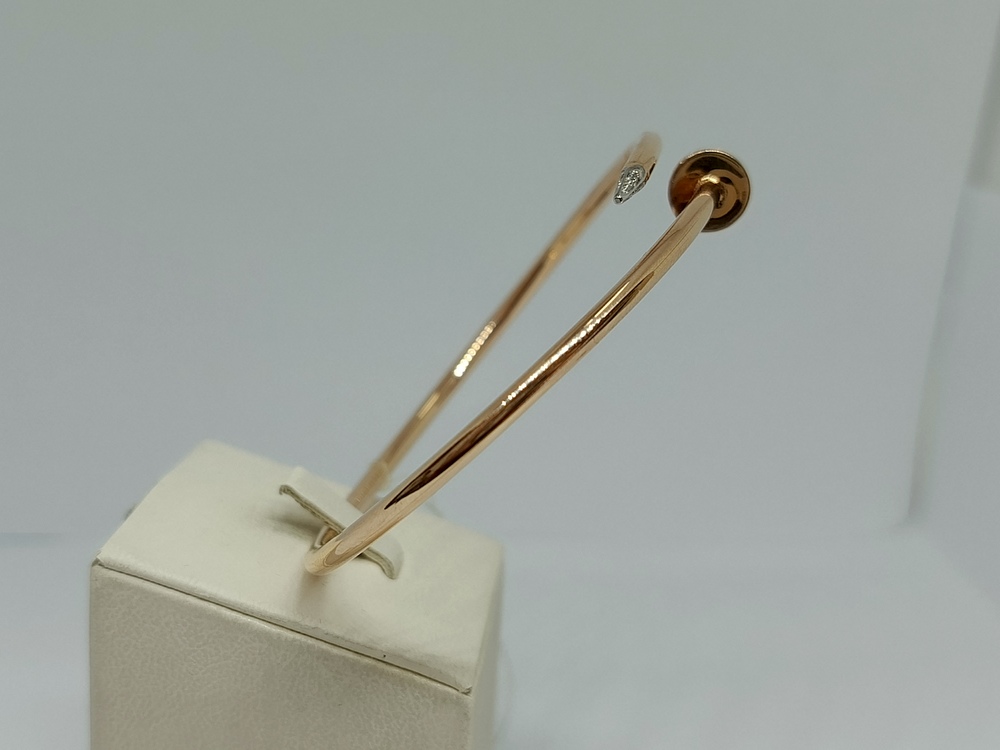 070029 БРАСЛЕТ ЖЕСТКИЙ с камнями (Au 585)