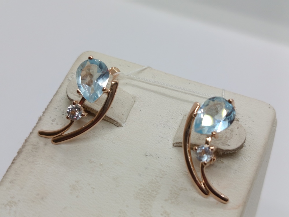 СЕРЬГИ С КАМНЯМИ (Au 585)