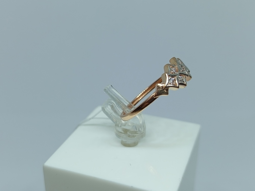 КОЛЬЦО С КАМНЯМИ (Au 585)