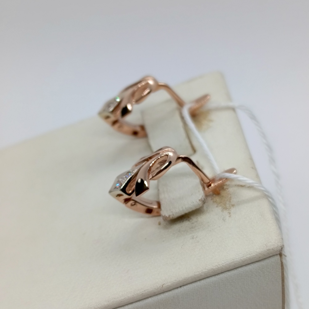 СКМИ585 СЕРЬГИ С КАМНЯМИ (Au 585)