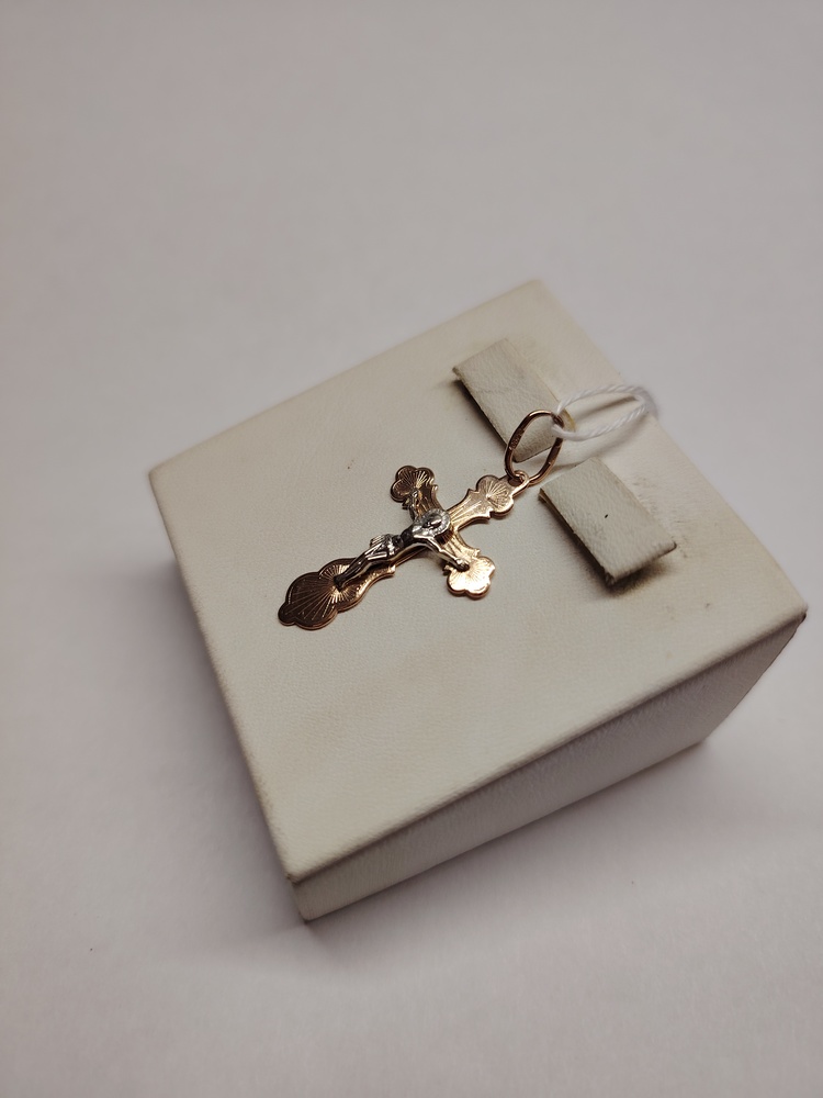 ПОДКБК585 ПОДВЕСКА КРЕСТ БЕЗ КАМНЯ (Au 585)