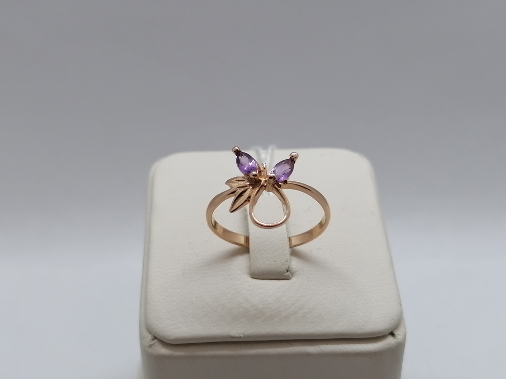 КОЛЬЦО С КАМНЯМИ (Au 585)