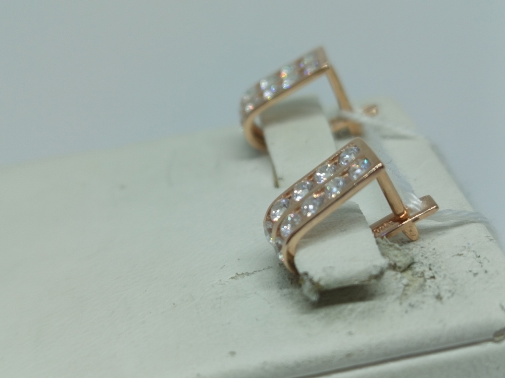 СКМИ585 СЕРЬГИ С КАМНЯМИ (Au 585)