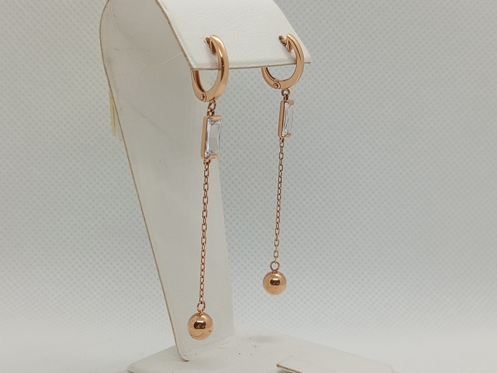 СЕРЬГИ С КАМНЕМ (Au 585)