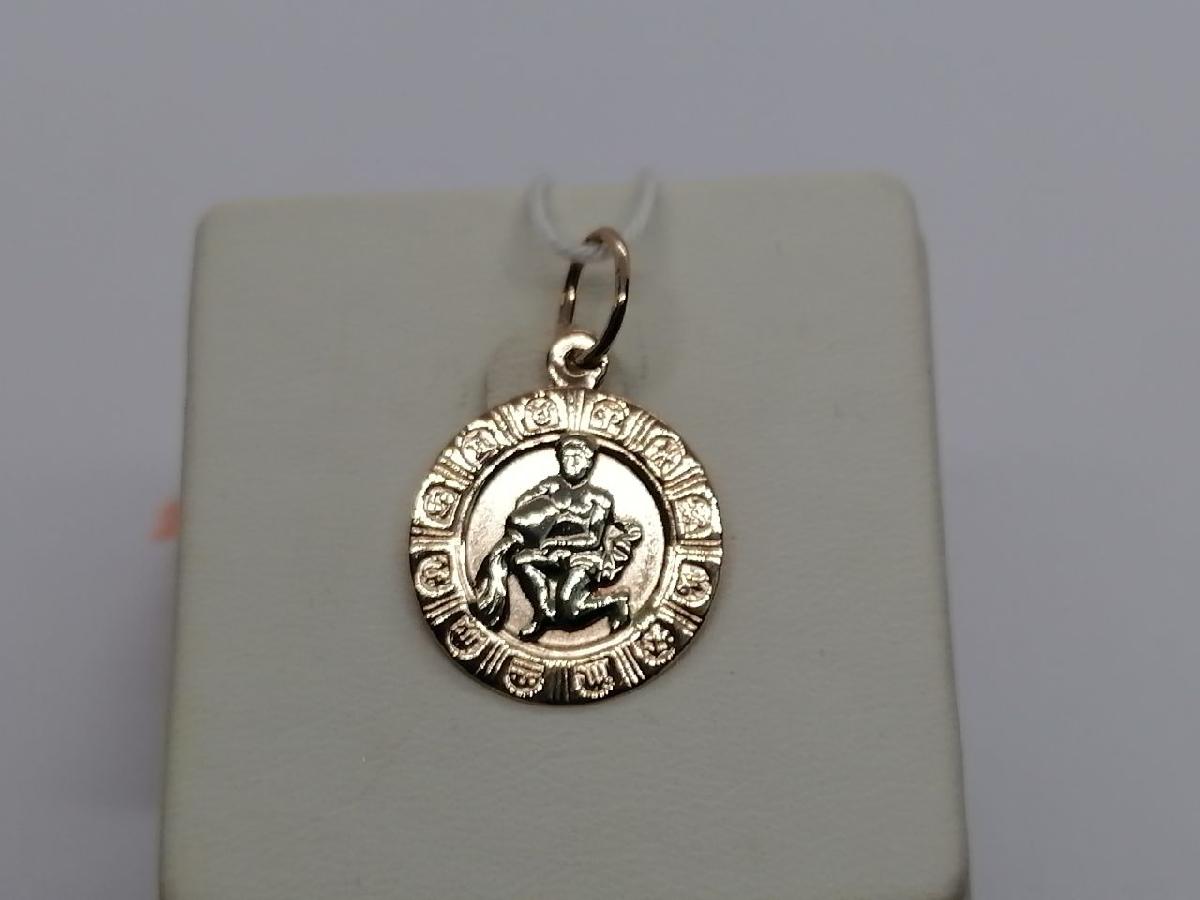 ПОДВЕСКА ЗНАК ЗОДИАКА ВОДОЛЕЙ Au 585