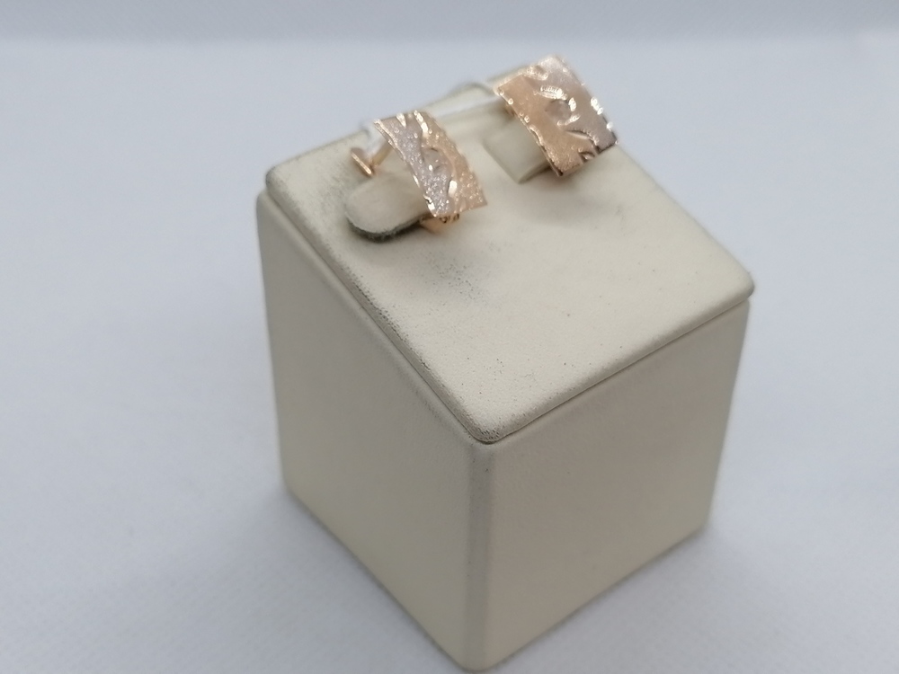 СКМ585 СЕРЬГИ С КАМНЕМ (Au 585)