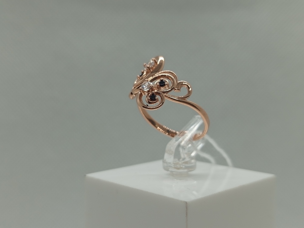 КОЛЬЦО С КАМНЯМИ (Au 585)