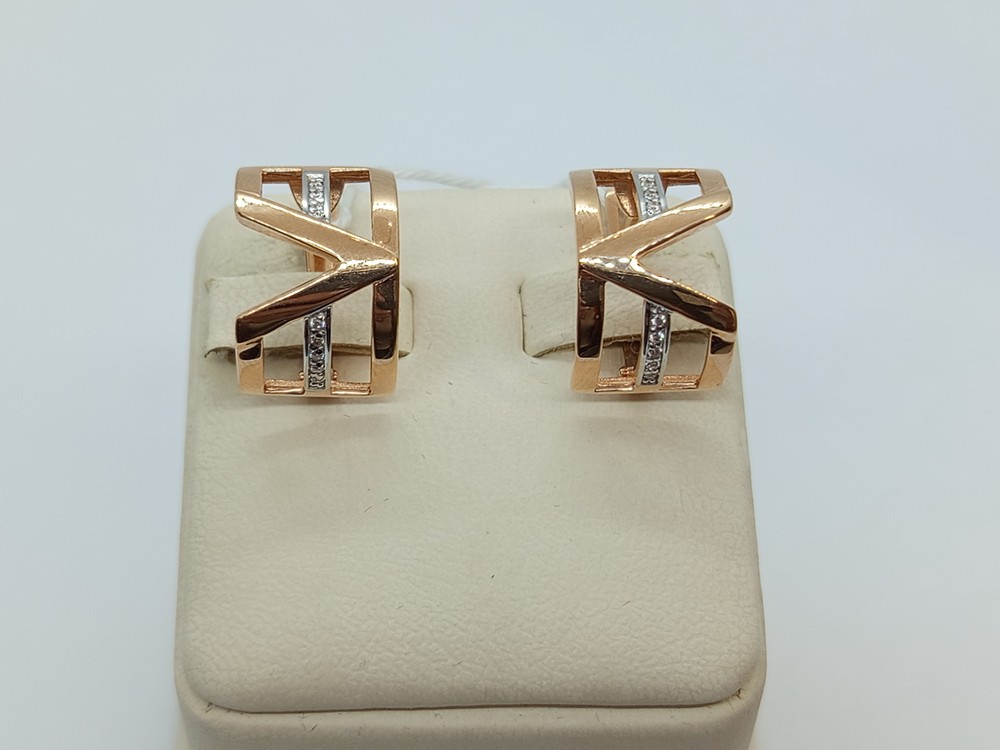 СКМИ585 СЕРЬГИ С КАМНЯМИ (Au 585)