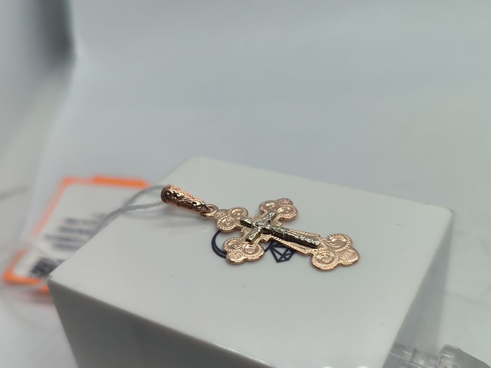 ПОДКБК585 ПОДВЕСКА КРЕСТ БЕЗ КАМНЯ (Au 585)