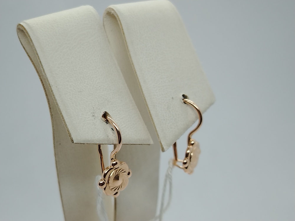 СБКМ585 СЕРЬГИ БЕЗ КАМНЯ (Au 585)