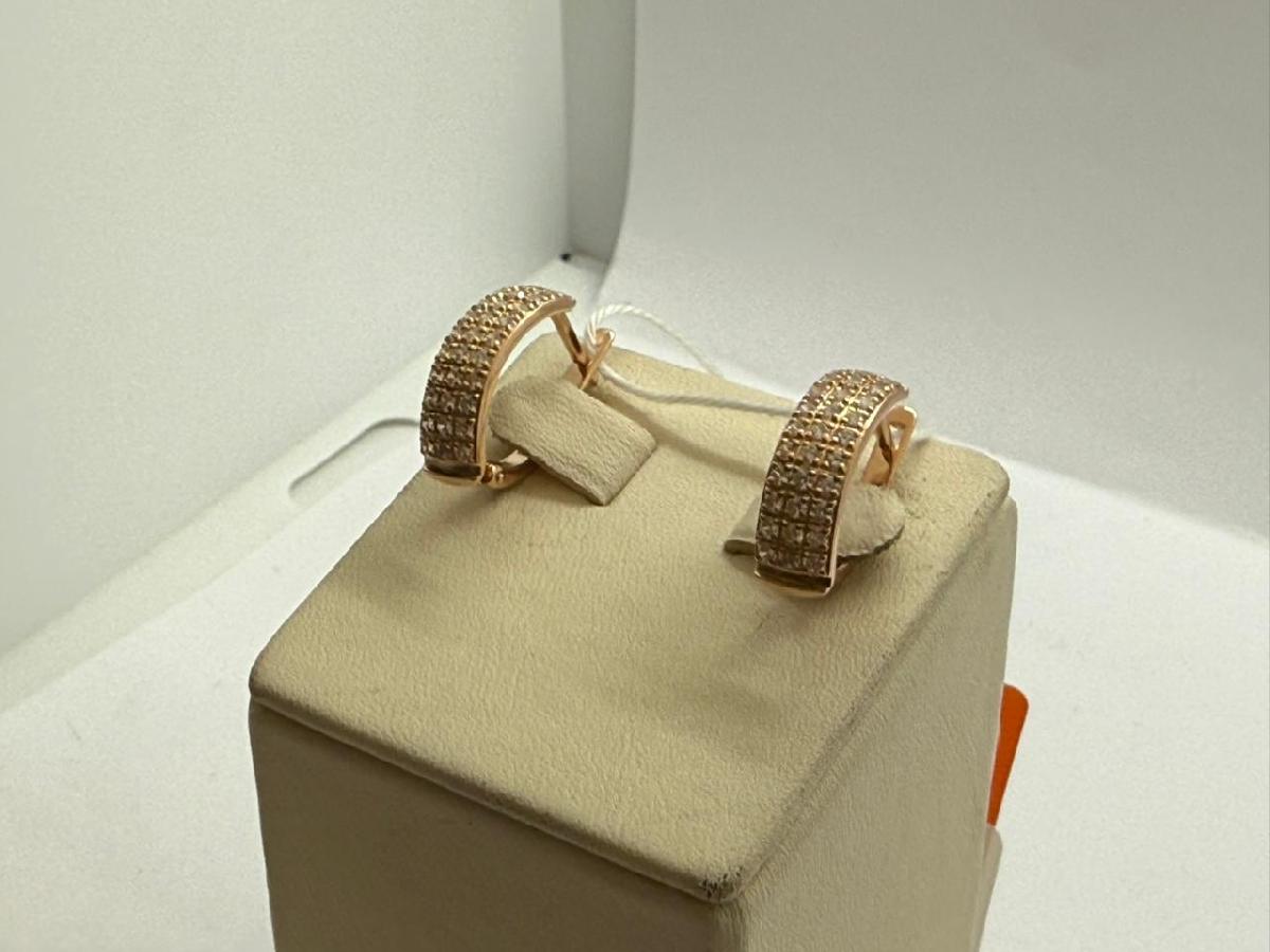 СКМИ585 СЕРЬГИ С КАМНЯМИ (Au 585)