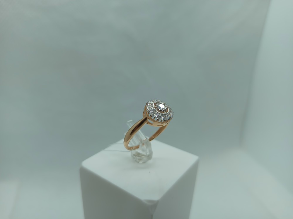 КОЛЬЦО С КАМНЯМИ (Au 585)