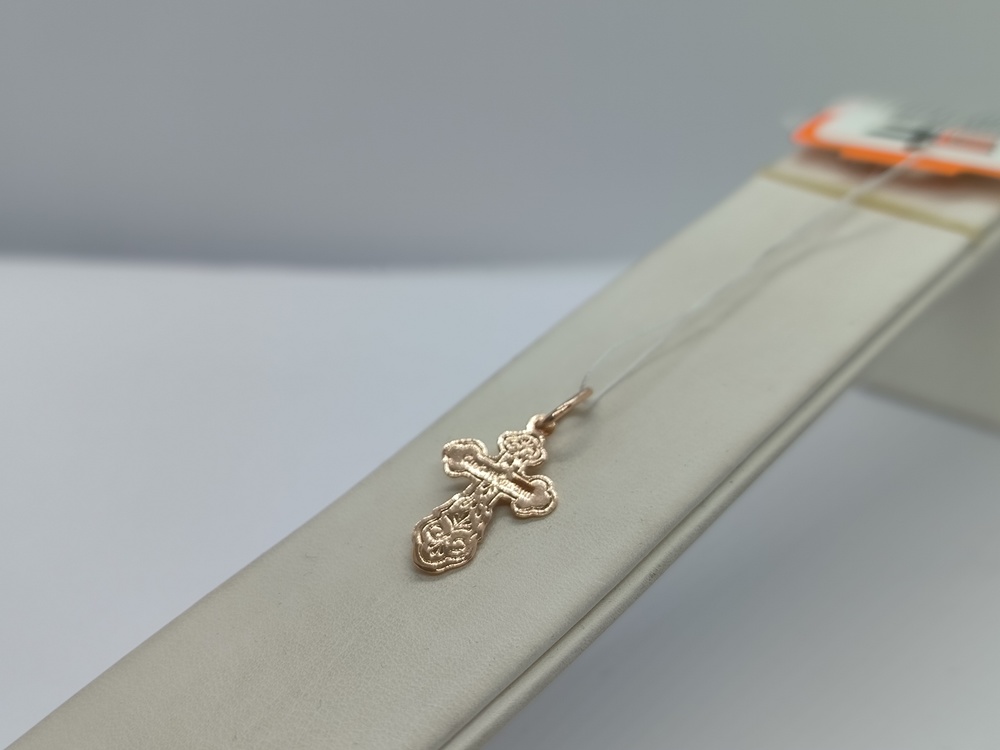 ПОДВЕСКА КРЕСТ БЕЗ КАМНЯ (Au 585)