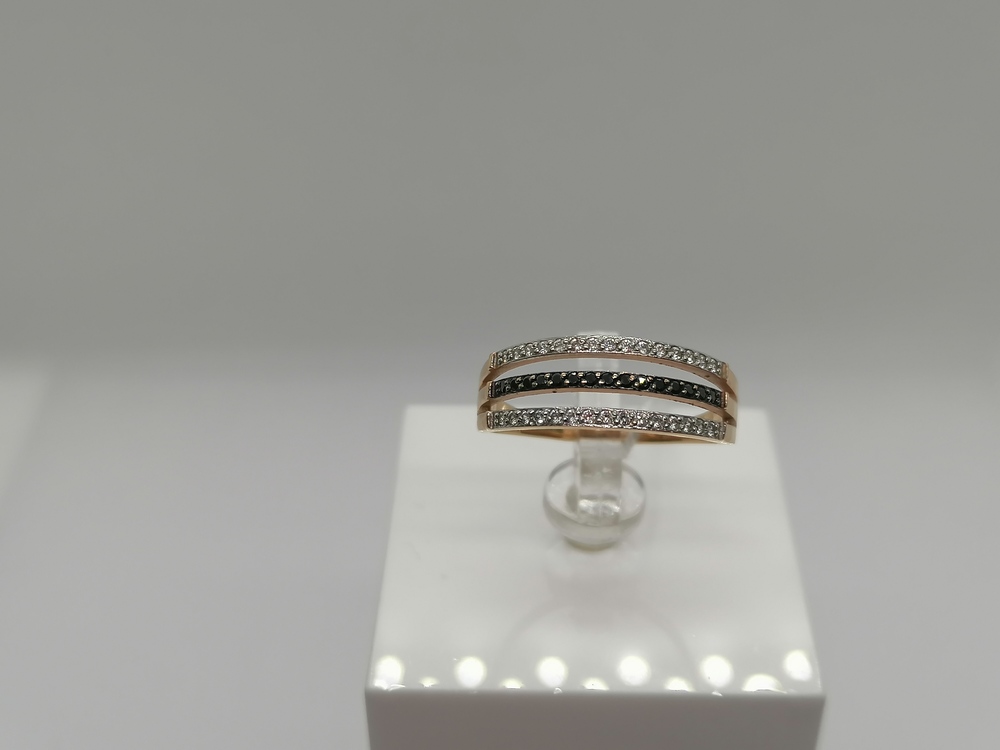 КОЛЬЦО С КАМНЯМИ (Au 585)