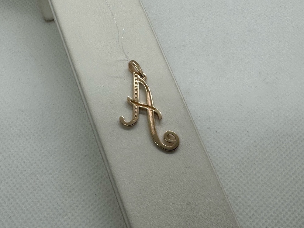 ПОДВЕСКА БУКВА А с камнями (Au 585)