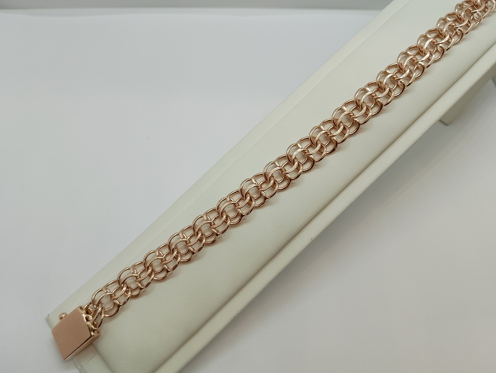 БЛБ585 БРАСЛЕТ ПОЛНОВЕСНЫЙ Бисмарк (Au 585)