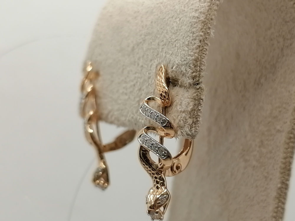 СЕРЬГИ С КАМНЯМИ (Au 585)