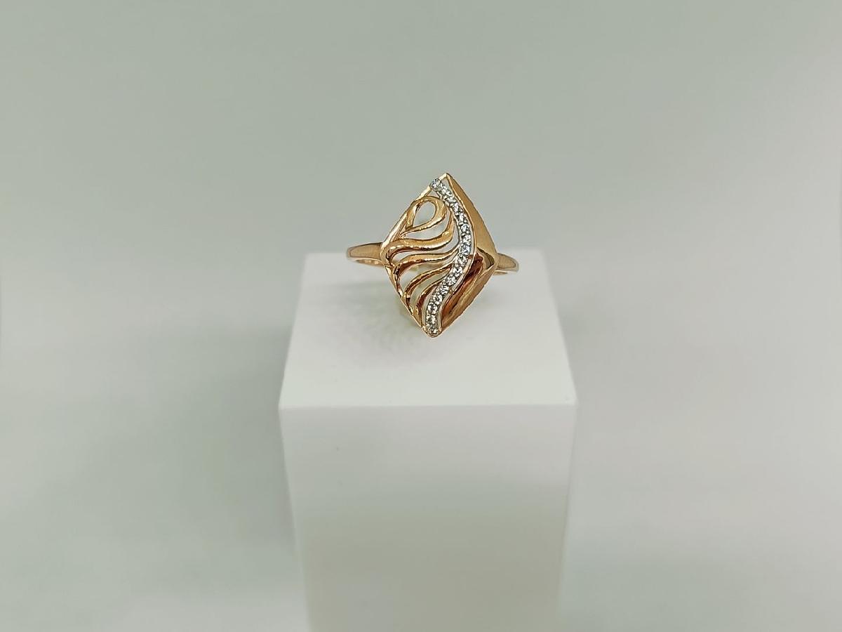 КОЛЬЦО С КАМНЯМИ (Au 585)