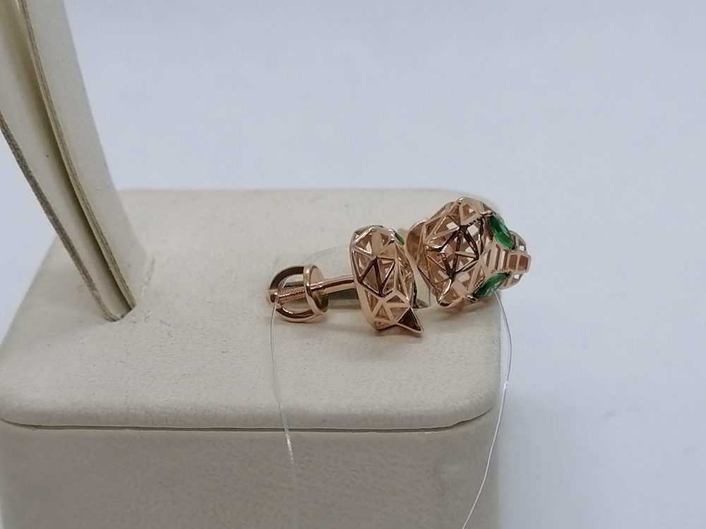 СЕРЬГИ ПУСЕТЫ с камнями (Au 585)