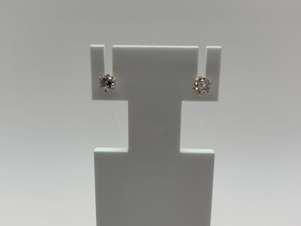 СЕРЬГИ ПУСЕТЫ с камнем (Au 585)