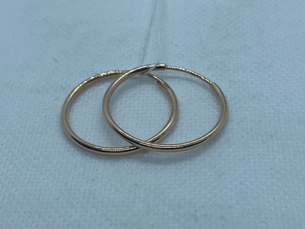 021005 СЕРЬГИ КОНГО без камня (Au 585)