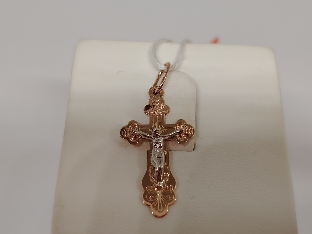 ПОДКБК585 ПОДВЕСКА КРЕСТ БЕЗ КАМНЯ (Au 585)