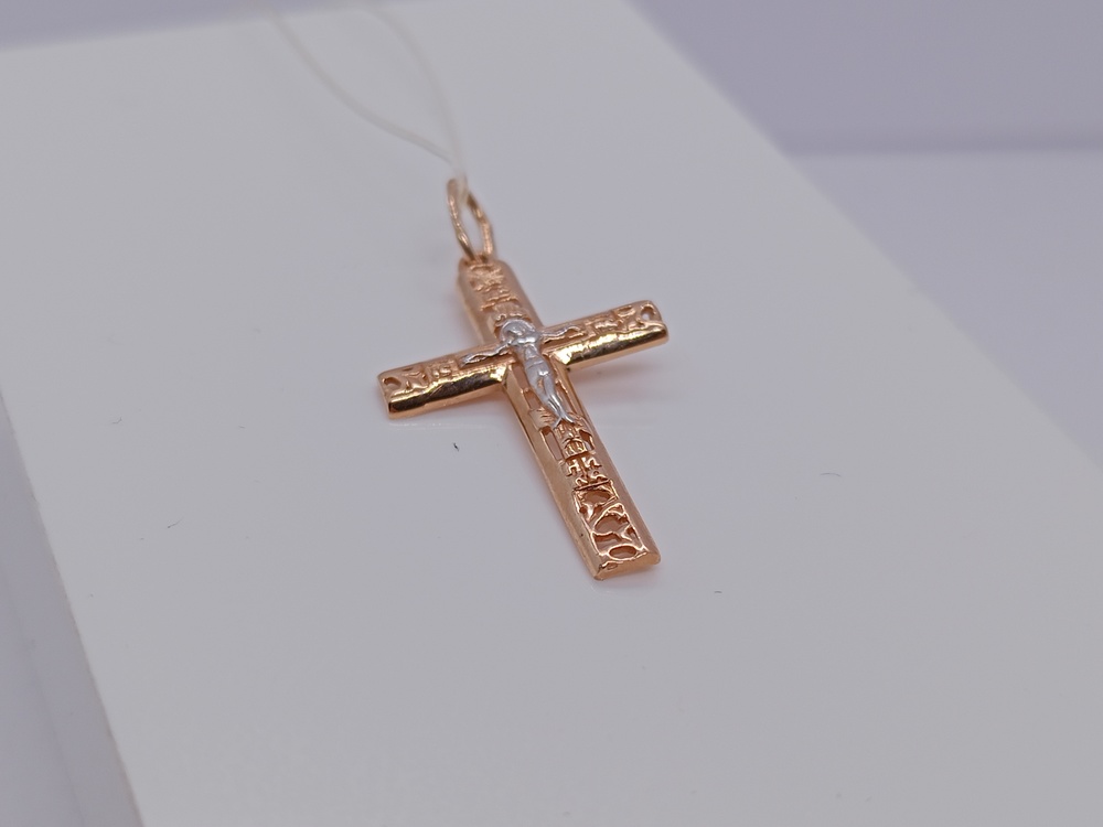 ПОДВЕСКА КРЕСТ без камня (Au 585)