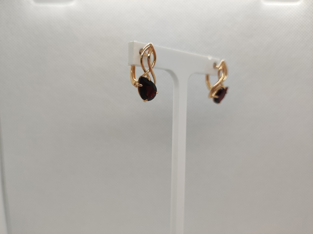 СКМ585 СЕРЬГИ С КАМНЕМ (Au 585)