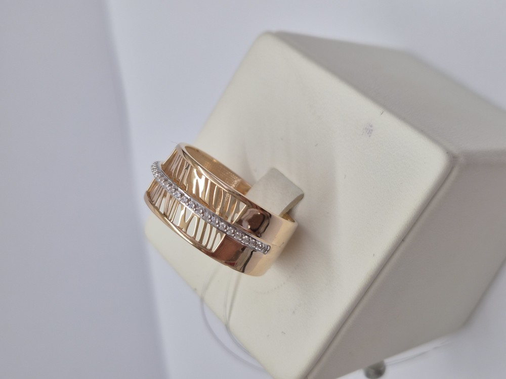 КОЛЬЦО С КАМНЯМИ (Au 585)