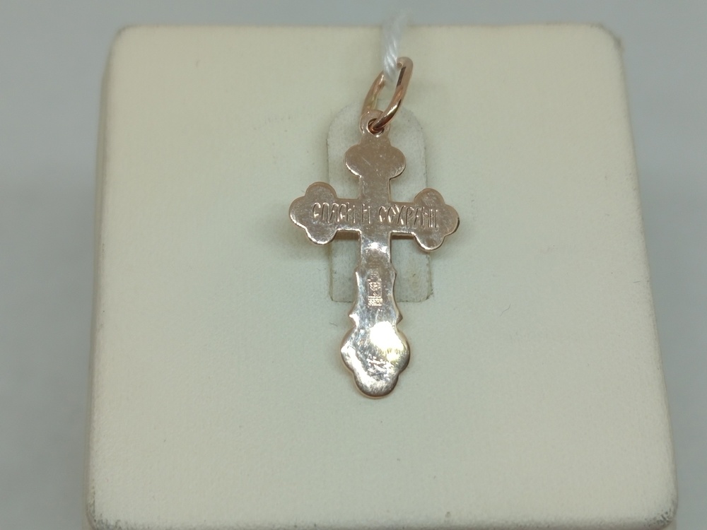 ПОДКБК585 ПОДВЕСКА КРЕСТ БЕЗ КАМНЯ (Au 585)