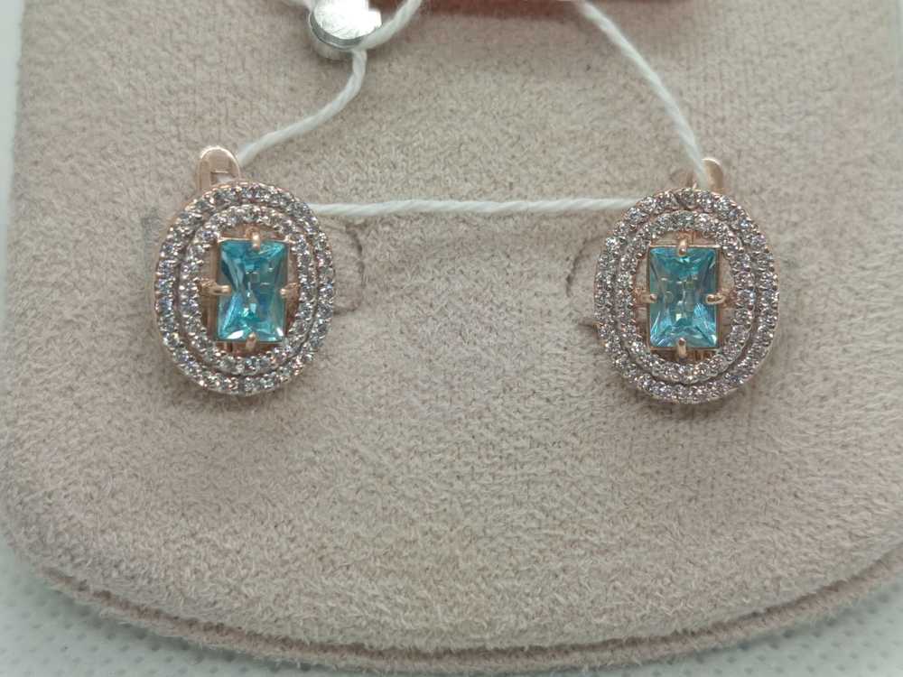 СКМИ585 СЕРЬГИ С КАМНЯМИ (Au 585)