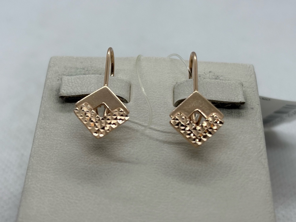 22006а СЕРЬГИ ПЕТЕЛЬКА без камня (Au 585)