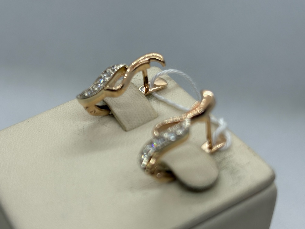 СКМИ585 СЕРЬГИ С КАМНЯМИ (Au 585)