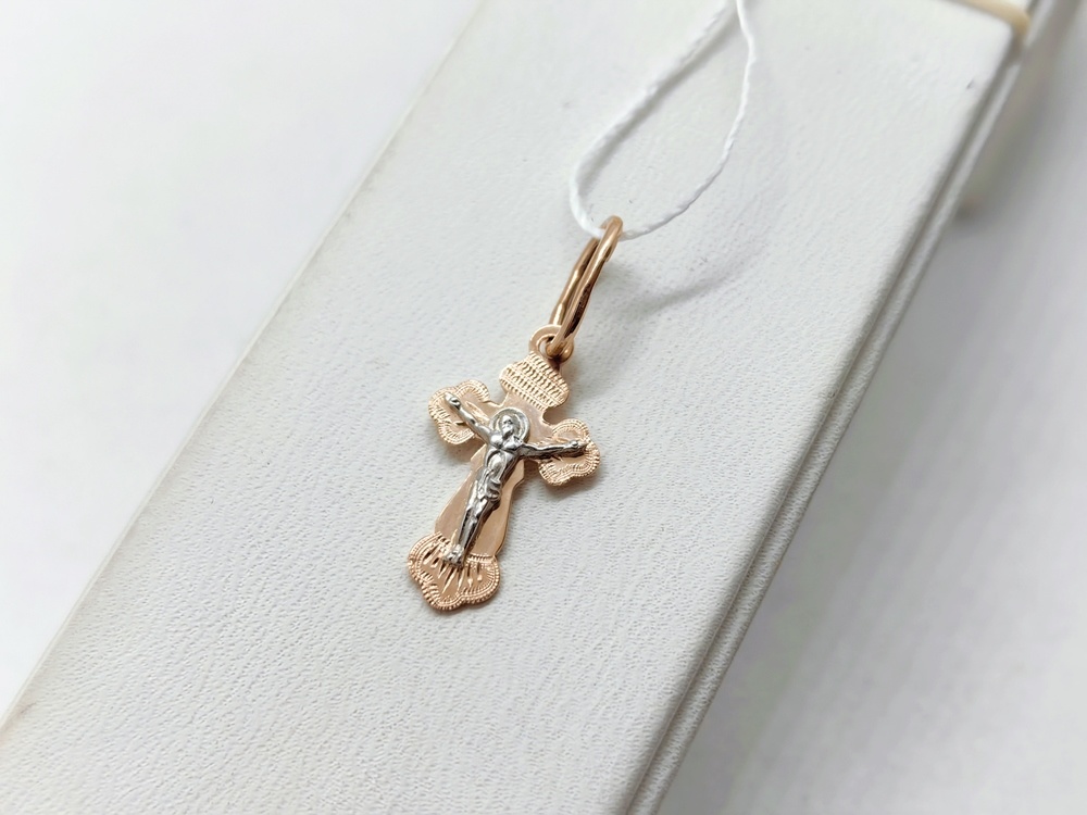 ПОДВЕСКА КРЕСТ без камня (Au 585)