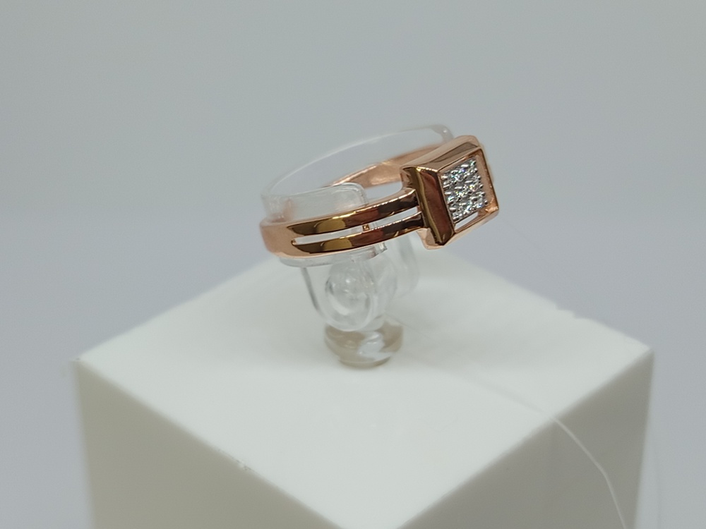 КОЛЬЦО С КАМНЯМИ (Au 585)