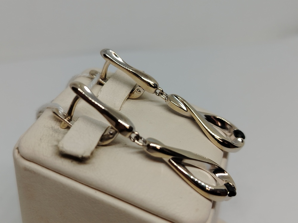 СКМ585 СЕРЬГИ С КАМНЕМ (Au 585)