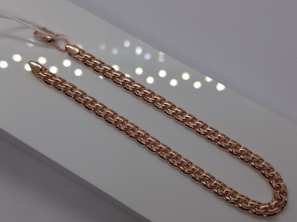 БЛБ585 БРАСЛЕТ ПОЛНОВЕСНЫЙ Бисмарк (Au 585)