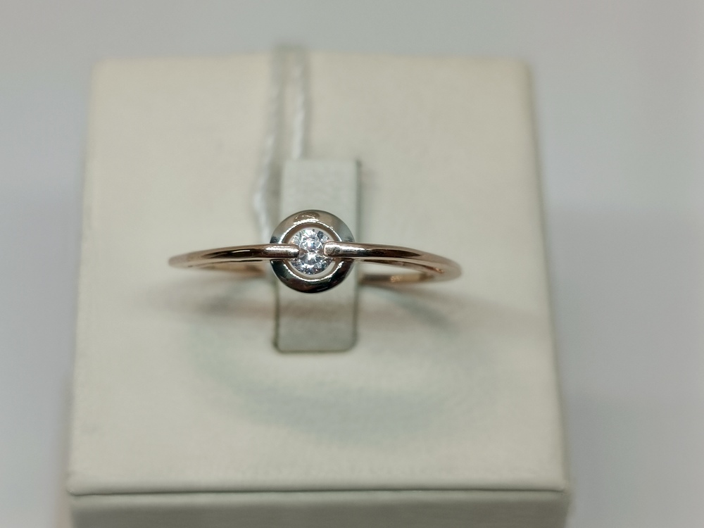 КОЛКМ585 КОЛЬЦО С КАМНЕМ (Au 585)