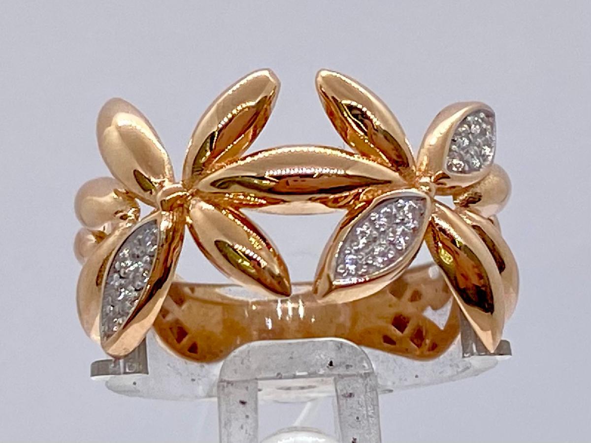 КОЛЬЦО С КАМНЯМИ (Au 585)